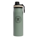 adidas Originals Botol Air Metal 600ml 20oz, Dinding Ganda Isolasi untuk Panas dan Dingin, 188 Baja Tahan Karat, Perak/Hijau/Hitam