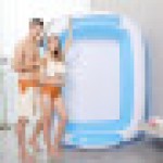 Bak Mandi Inflatable Besar, Bak Mandi Plastik Portabel untuk Dua Orang Dewasa, Bak Mandi Air Panas PVC Inflatable, Bak Spa Lipat