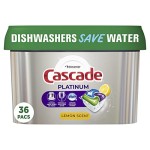 Cascade Platinum ActionPacs Dishwasher Detergent Pods Lemon 36 Count