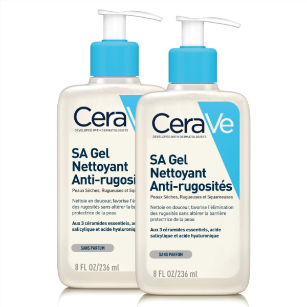 CeraVe SA - 乾燥したざらつきのある肌用の顔と体用スムージングクレンザー