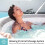 Bak Mandi Air Panas Lay-Z-Spa Cancun, Desain Rotan yang Elegan, Kolam Spa Tiup AirJet, untuk 2–4 Orang