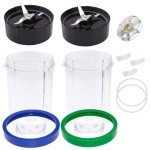 Set Gelas Pengganti 16 oz untuk Juicer Seri 250 W MB1001, 12 Buah, Suku Cadang Pengganti Mixer yang Mudah Diganti
