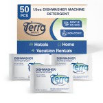 Terra Breeze Automatic Dishwasher Detergent Powder 1.5 oz. Individually Wrapped Packets (50 packs)