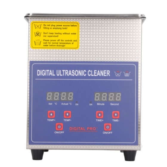 Pembersih Ultrasonik 40KHz 2L Stainless Steel untuk Perhiasan, Jam Tangan, dan Kacamata - UK