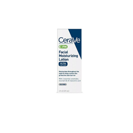 CeraVe Krim Pelembap Wajah PM Ultra Ringan 3 oz - Menutrisi dan Meregenerasi untuk Kulit Normal dan Kering