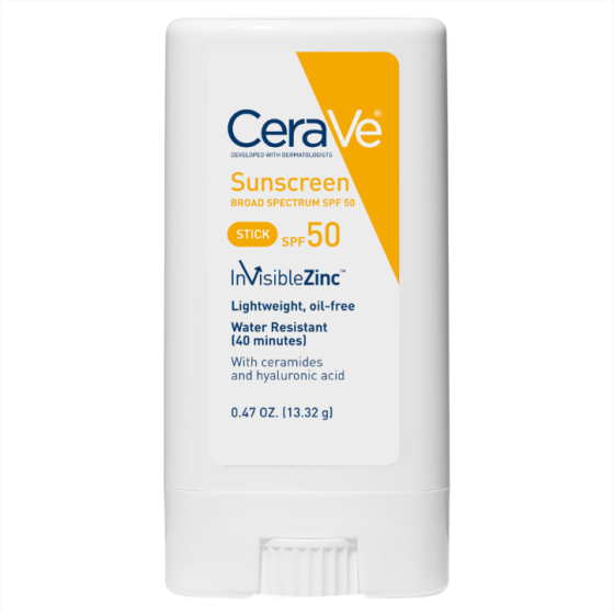 CeraVe Stik Pelindung Matahari Mineral SPF 50 | SPF Spektrum Luas + Asam Hialuronat + Ceramides | Perlindungan Sunscreen dengan Dioxid Titanium dan Zinc Oxide