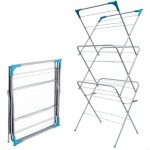 Three-tier foldable clothes drying rack, clothesline, 14-meter length