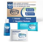 Deterjen Cuci dan Sabun Cuci Piring Perjalanan | Terra Breeze 1-Shoppe Amenities Kit | Sabun Piring dan Sabun Cuci | 180 Buah