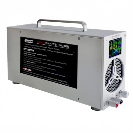 Charger Cepat Daya Tinggi yang Dapat Disesuaikan untuk Baterai Lithium LiFePO4 – 0-60V/0-50A & 0-120V/0-25A