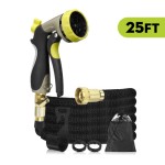 (25FT) 25ft/50ft/75ft Kit Selang Air Taman Dapat Diperluas Fleksibel Deluxe yang Lebih Kuat