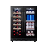 Cavin - Pendingin Anggur dan Bir Terintegrasi - Arctic Collection 60 Duo Fullglass Hitam