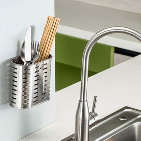 Qumonin Stainless Steel Utensil Rack with Hooks