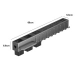 Wall-Mounted Kitchen Storage Rack with Hooks, 60cm Utensil Holder