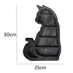 Rak Kayu Bentuk Kristal Rak Display Kamar Tidur Rak Dinding untuk Kristal Batu Minyak Esensial Gaya Gotik