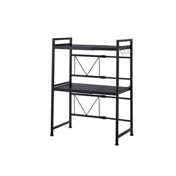 Rak Microwave Dapur yang Dapat Diperpanjang, Rak Penyimpanan Kompor Induksi Dua Pembakar Hemat Ruang, Rak Pengatur Peralatan Dapur 78.5cm