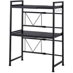 Rak Microwave Dapur yang Dapat Diperpanjang, Rak Penyimpanan Kompor Induksi Dua Pembakar Hemat Ruang, Rak Pengatur Peralatan Dapur 78.5cm