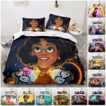 (Set Tempat Tidur Keramaian, 3PCS 180x200cm) Set Tempat Tidur Cetakan Encanto, Set Dekorasi Kamar Tidur Dua atau Tiga Potong