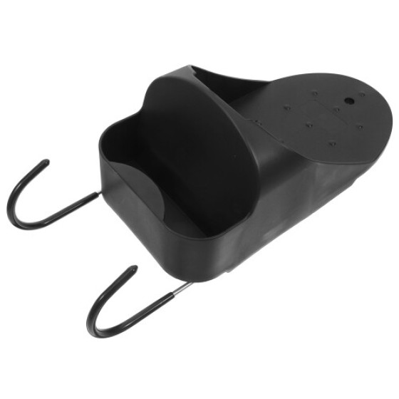 Tempat papan setrika dinding, bahan PBT hitam, 1 set