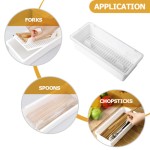 White Chopstick Organizer, 1 Pack, Size: 11.0 x 5.0 x 2.8 inches