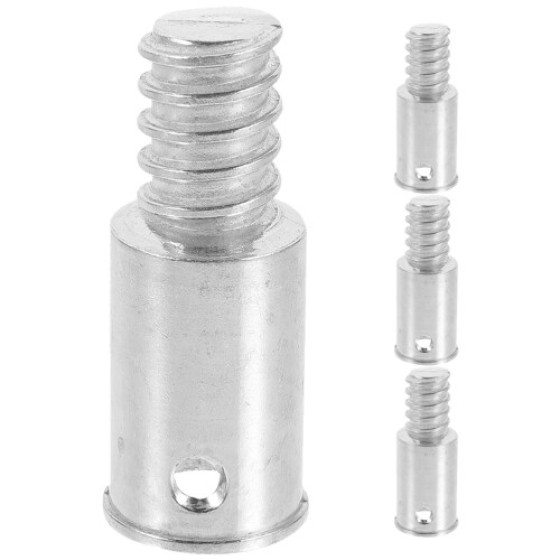 4 paket konektor berulir logam untuk mengganti kepala pada gagang sapu dan pel.