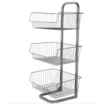 3段フルーツ・野菜金属バスケットキッチン収納ラック