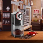 Melitta Molino コーヒーグラインダー 1019-01 電動コーヒーグラインダー フラットグラインディングディスク ブラック/レッド