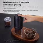 (ブラック) ポータブル バーコーヒーグラインダー 電動 40段階グラインド設定 円錐型バー 充電式コーヒー豆グラインダー クリーナーブラシ付き