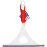 Wiper kaca Vileda, gagang fleksibel antiselip, desain ergonomis, skema warna putih dan merah, dimensi: 3,6 x 24 x 26,7 cm. (Nomor produk 151150)