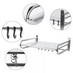 重型マイクロウェーブオーブン棚 - 壁掛け式収納ラック