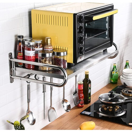 重型マイクロウェーブオーブン棚 - 壁掛け式収納ラック