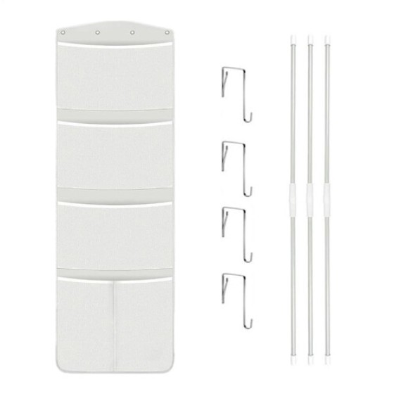 Tas penyimpanan mainan mewah, dengan 4 kantong gantung besar, tas penyimpanan berbentuk binatang yang lembut, cocok untuk kamar anak-anak dan kamar bayi.