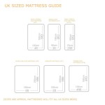 (4ft Small Double) Luxury Modern Cool Blue Memory Foam Mattress, 6-Inch