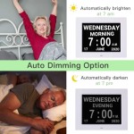 Jam Khusus Demensia dengan Kalender dan Tampilan Tanggal Digital Besar, Layar 7 Inci