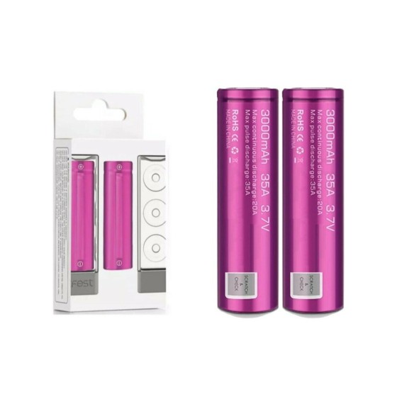 (4-Baterai) Efest 18650 3000mAh 35A 3.7V Twin Pack – Pilihan: 2X, 4X, 6X