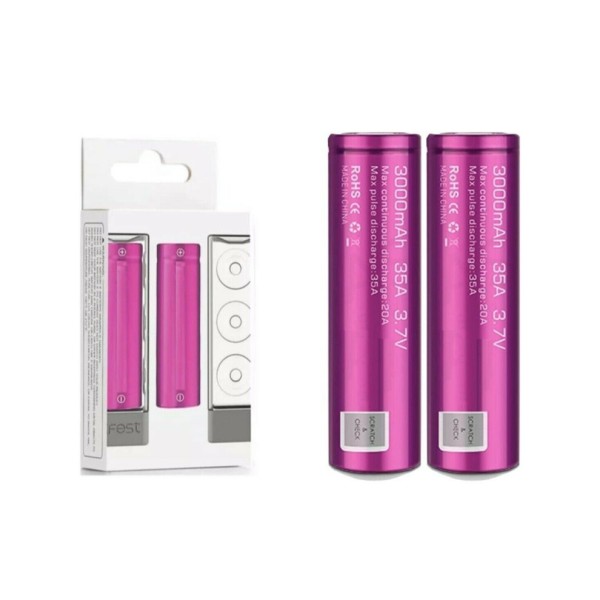 (4-Baterai) Efest 18650 3000mAh 35A 3.7V Twin Pack – Pilihan: 2X, 4X, 6X