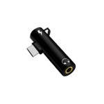 Kenable PRO Kabel Adapter Splitter Headphone TRRS 3,5mm 4-Kutub ke 2 Jack Stereo, 15cm