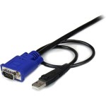 StarTech.com Kabel KVM USB VGA 2-in-1 Ultra-Tipis 10 kaki - Kabel KVM VGA - Kabel KVM USB - Kabel Switch KVM (SVECONUS10)