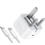 Charger Cepat iPhone, 20W PD 3.0 USB C Plug Charger Cepat dengan Kabel USB C 1M untuk Pengisian Cepat, Kabel Charger Cepat iPhone