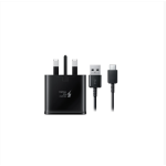Charger USB Samsung 15W Super Fast Resmi dan Kabel USB-C - Hitam