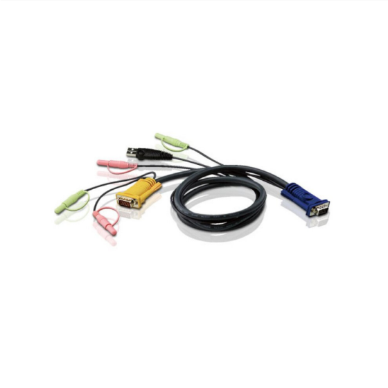 Aten 2L5302U Kabel KVM, 1.8 Meter, Hitam