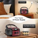 CDプレーヤー、カセットプレーヤー、AM/FMラジオ、Bluetoothスピーカー、ヨーロッパプラグ