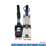 Kabel Tembaga Mini SAS 26-Pin SFF-8088 ke SFF-8087 36-Pin 1 Meter Langsung
