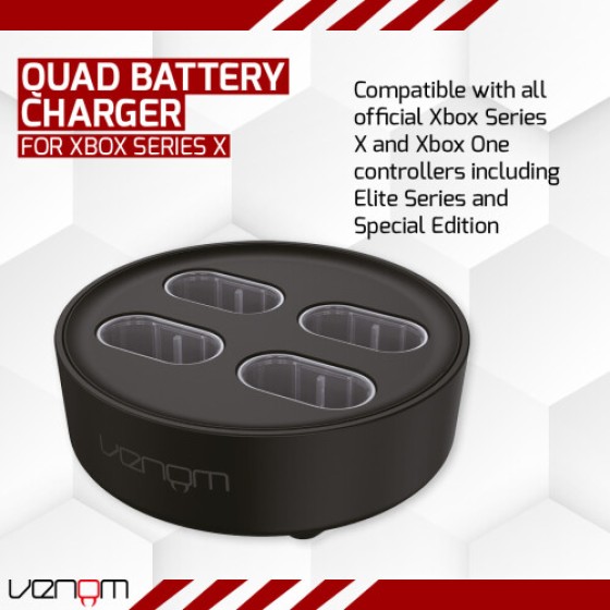 Baterai Isi Ulang Venom Xbox 4-Pack dengan Dock Pengisi Daya | 1200mAh