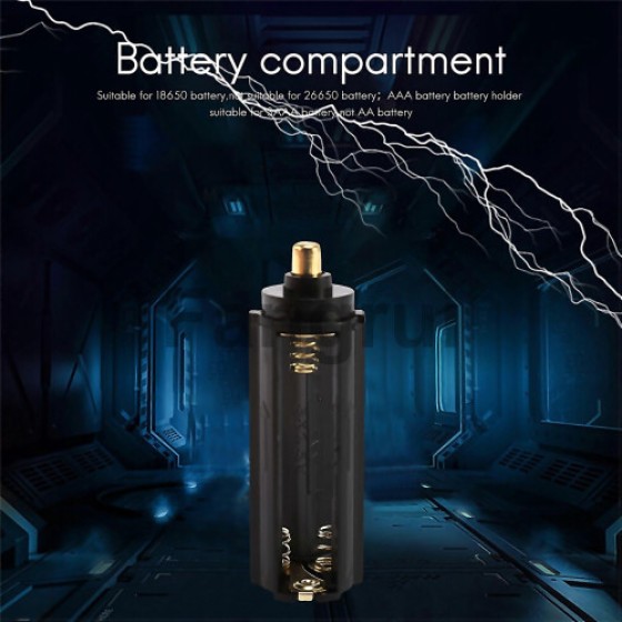 Untuk 1pcs Tabung Baterai 18650 dan 1pcs Dudukan Baterai AAA Baru untuk Senter