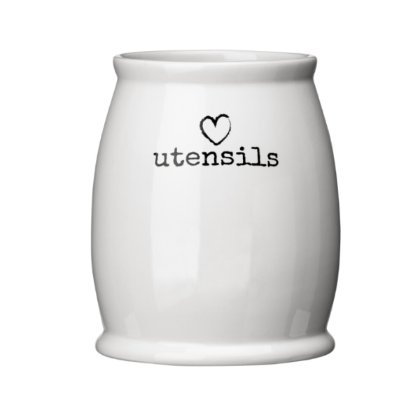 White Marble Charm Cutlery Jar