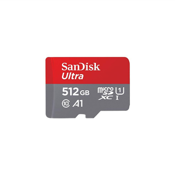 SanDisk Kartu microSDXC 512GB Ultra + Adaptor SD hingga 150 MB/s dengan Kinerja A1 Aplikasi UHS-I Kelas 10 U1