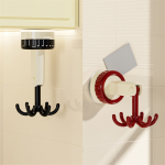 360度回転折りたたみフックキッチン用具収納ラック