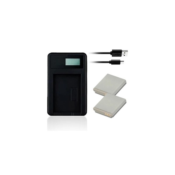 Charger & 2X Batteries for Canon IXUS 115 HS, 117 HS, 120 IS, 130, 220 HS, 230 HS, 255 HS