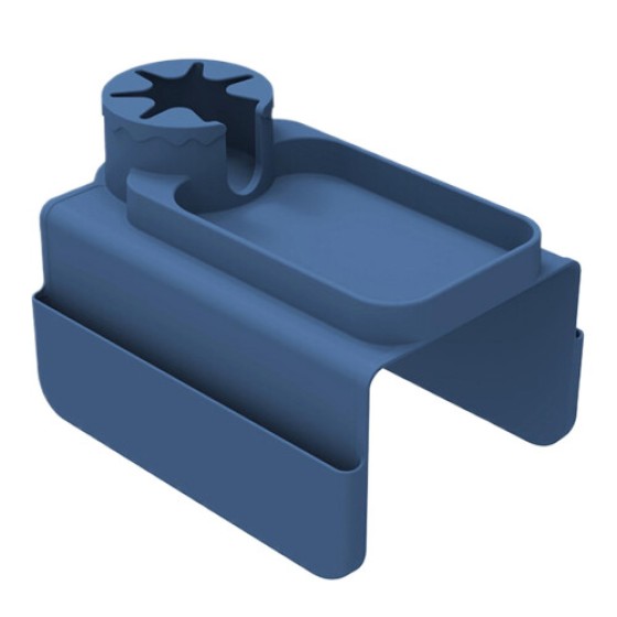 Silicone sofa armrest tray with non-slip design | Spill-proof beverage holder with side pockets for snacks and mobile phones