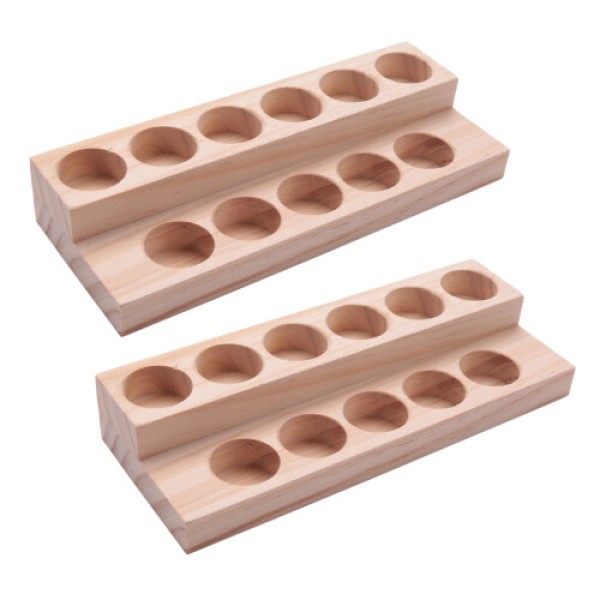 11-hole wooden essential oil tray, suitable for 5-15 ml bottles of essential oils